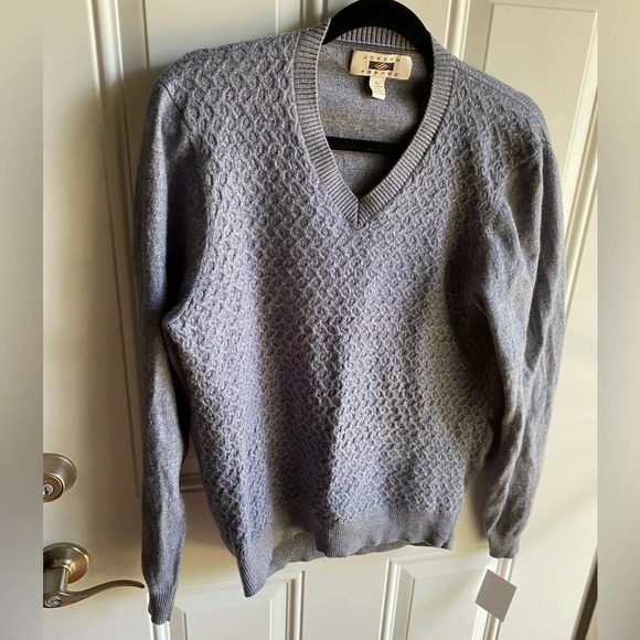 Joseph Abboud Men's Sweater Blue 45% Merino Wool V-Neck Pullover Long Sleeves XL - Picture 1 of 3